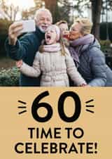 Personalised Birthday Photo Card created by Word Up Creative - Birthday Photo Card - 60th - Time to Celebrate