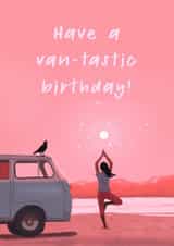Cute Birthday Card For Friend - Vanlife Girl created by Bellollage
