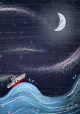 Blank Card - Powerful Ocean created by Eleanor  Holmes 