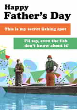 Funny Father's Day Card - Secret Fishing Spot created by Quitting Hollywood