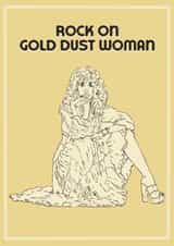 Stevie Nicks Fleetwood. Ac Rock On Celebration Congratulations Card created by ttrappartt