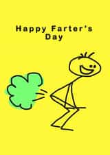 Funny Happy Farter's Day Card for Dad on Father's Day created by LB Designs