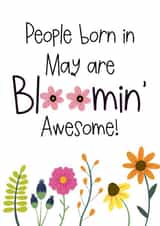 Cute birthday card - may - flowers blooming created by Naomi Park