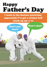 Funny Father's Day Card - Cricket Ball created by Quitting Hollywood