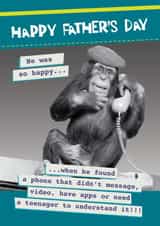 Funny Father's Day card - simple phone tech created by Quitting Hollywood