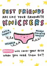 Funny Friendship Card - Favourite Knickers created by Arrow Gift Co
