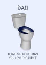 Funny Fathers Day - Birthday Card for Dad - Toilet Joke - Always on the Toilet created by Studio Sage UK