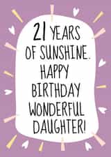 Cute And Heartfelt 21st Birthday Card For Wonderful Daughters! created by Amy Munro