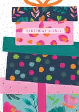 Classic Birthday Card - Gifts And Wishes - Floral created by Great British Card Company