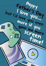 Cheeky Father's Day Card - Screen Time created by Quitting Hollywood