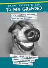 Funny Father's Day card - Grandad - Laughing as there's nothing you can do! created by Quitting Hollywood