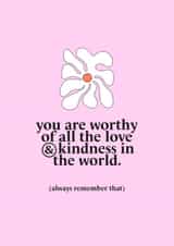 Fearne Cotton's Happy Place Card - You Are Worthy created by Happy Place