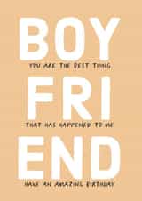 Boyfriend - Birthday Card created by Poppy Lane