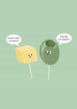 Punny Anniversary/Valentine's Day Card - Appetiser Puns created by Back to the drawing board illustration 