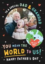 Personalised Father's Day Photo Card created by Macie Dot Doodles - Cute Father's Day Card - Best Dad and Grandad in the Whole World