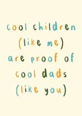 Cool Dad, Cool Children Fathers Day Card created by edenwtrs (Illustrations by Eden Waters)