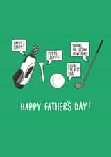 Cute Father's Day Card - Golf Puns created by Pen and Puns
