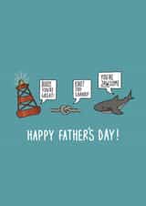 Cute Father's Day card - Sailing Puns created by Pen and Puns 