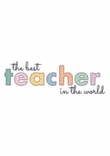 Card for the best teacher created by Helen Stephanie Design