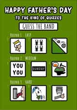 Father's Day card for a quiz master Dad created by Tom Spencer