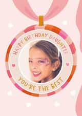 Personalised Birthday Photo Card created by The Pattern Press - Cute Birthday Card - Best Daughter Award