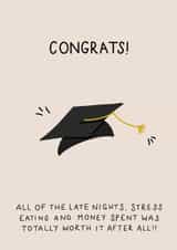 Funny Graduation Card - Celebrate Finishing University created by Dani White