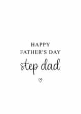 Happy Father's Day - Step Dad Card created by Kalm Lettering