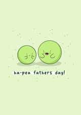Cute Father’s Day card - pea pun - Punny card for dad - Kawaii created by Rosalie Perl