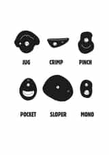 Rock Climbing Holds Card for your friend who loves climbing! created by lparrdesigns