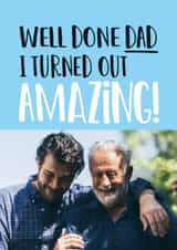 Personalised Father's Day Photo Card created by Superlush Cards - Cheeky dad Father's Day Personalised Photo Card 20565