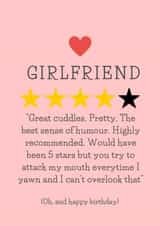 Funny Birthday Card for your Girlfriend created by Cheeky Card Co