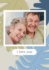 Personalised Anniversary Photo Card created by thortful - Cute Anniversary Card - Leaves