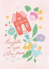 Sweet Key New Home Floral Congratulations Card created by Shivangi Rathi