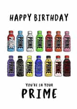 Prime card for You Tuber fans - You’re in your Prime created by Wonder illustration