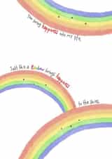 Cute Happy like a Rainbow card created by rosebytheoaktree