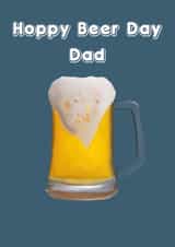Hoppy Beer Day , a card for beer drinking happy Dads created by Sarah Barker Illustrations