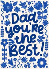Pretty Father's Day Card - Dad, You're The Best! created by Leaf Lane Studio