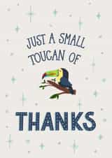 Funny Thank you Card - Small Toucan of Thanks created by Silky Rose Design