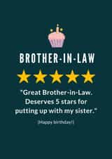 Funny Brother-in-Law Birthday Card created by Cheeky Card Co