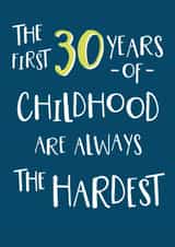 30th Birthday card - The Hardest created by Wink Design - Michelle Roberts