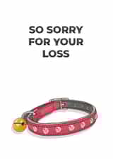 A sympathy card for a friend or loved one who has lost their pet cat created by Treacle Bum