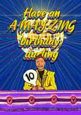 Funny Birthday Card - May - Strictly Come Dancing created by Rosie Johnson Illustrates
