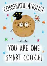Cute Graduation Card - One Smart Cookie created by Holly Bushnell Illustration
