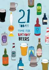 21st Birthday Card - Beers created by Pencilface