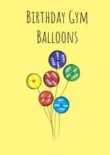 Funny Birthday Card - Gym Balloons created by Jess Elphick