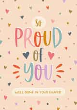Cute Good congratulations in your exams card - so proud of you! created by The Pattern Press
