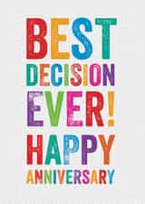 Typographic Anniversary Card - Partner created by Brainbox Candy