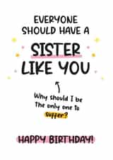 Funny Sister Birthday Card - Annoying Sister - Cheeky - Sibling Birthday Card created by Twisted Haggis