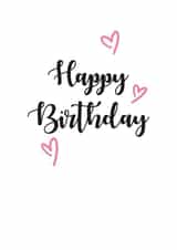Happy Birthday Card with love hearts for someone special! created by Posted With Pyaar