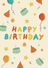 Classic Birthday Card - Party Hat - Cake created by Shei Anapi